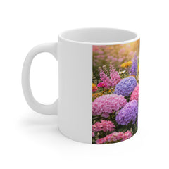 Floral Garden Mug — Colorful Wildflower Bouquet 11oz Coffee Cup