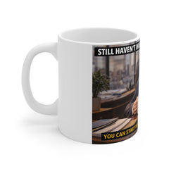 Coffee Mug — Funny Motivational Pug Boss Mug with "Still Haven't Invested" Quote