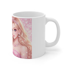 Pink Princess Makeup Mug — Glamorous Barbie-Inspired Coffee Cup