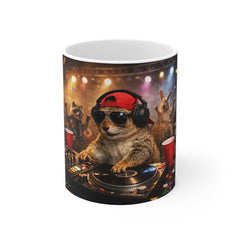 DJ Squirrel Party Mug — Funny Animal Coffee Cup for Music Lovers & Gifts