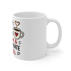 Coffee, Sarcasm & Inappropriate Thoughts Mug — Funny 11oz White Coffee Cup