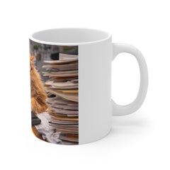 Crazy cat 11oz White Mug