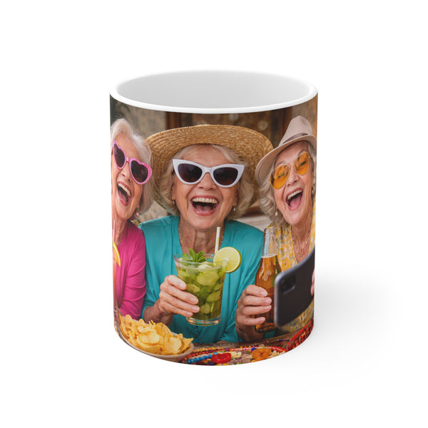 11oz Photo Mug - 'Cheers to Friendship' Senior Ladies Cocktail Gift
