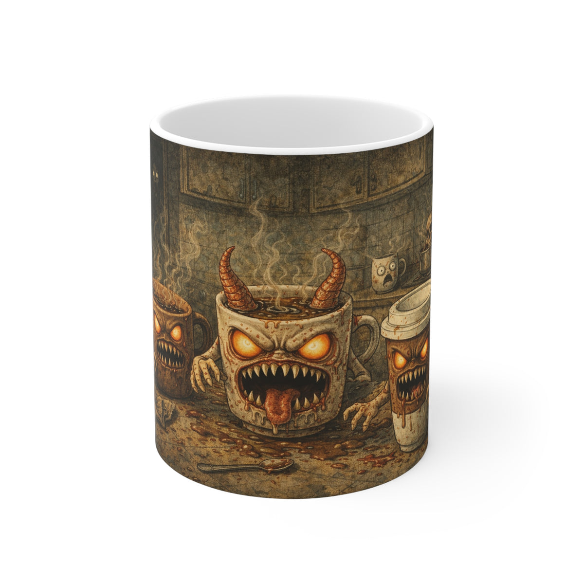Horror Coffee Mug – Demon Brew 11oz Ceramic Cup