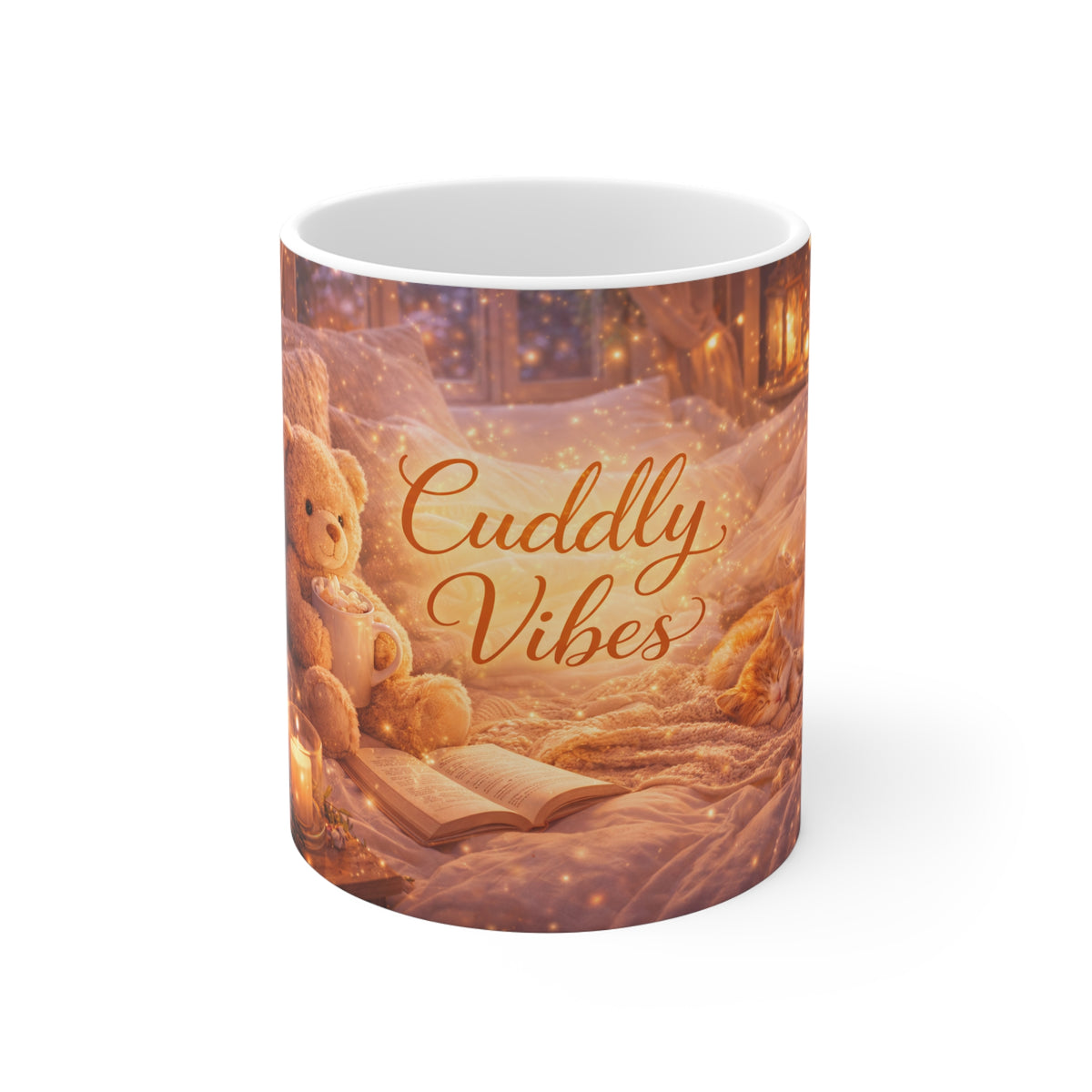Mug — "Cuddly Vibes" Cozy Teddy Bear Coffee Mug