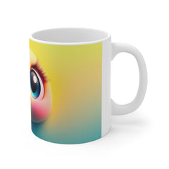 Cute Colorful Kawaii Face Coffee Mug — Cute Animal Face 11oz Ceramic Mug