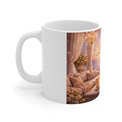 Luxury Vibes Mug — Elegant Sunset Lounge Coffee Cup
