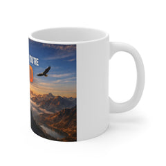 Motivational 'Don't Stop Until You're Proud' Coffee Mug — Inspirational Mountain Sunrise Gift