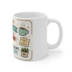 Inspirational Quote Coffee Mug - "My Goal Is To Build A Life" Motivational 11oz Ceramic Mug