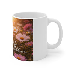 Live Life in Full Bloom Mug — Floral Coffee Cup Gift