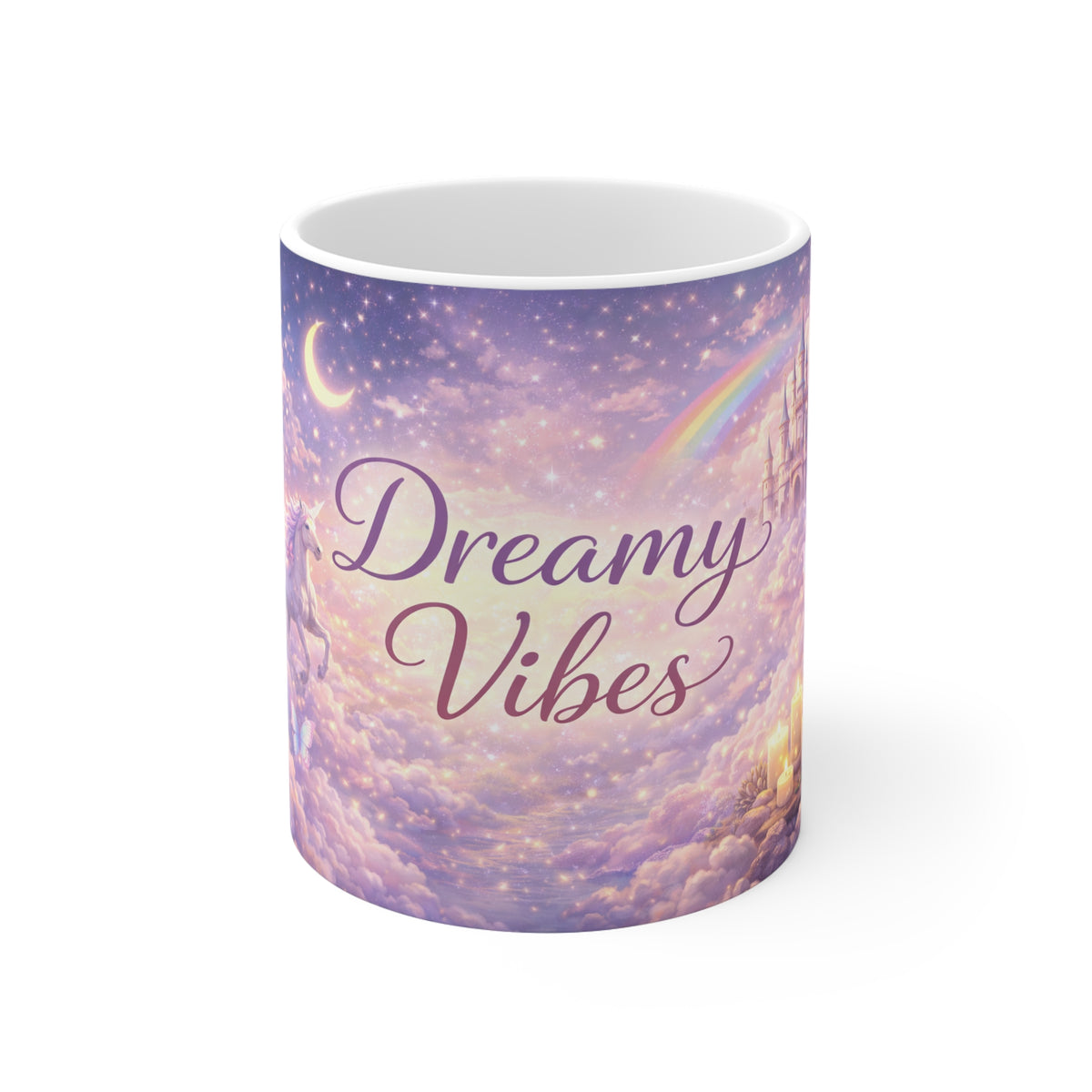 Dreamy Vibes Unicorn Mug — Pastel Fantasy Coffee Cup