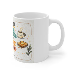 Breakfast Lover Mug — "Breakfast Is The Only Meal I’m Excited To Wake Up For" Ceramic Coffee Cup