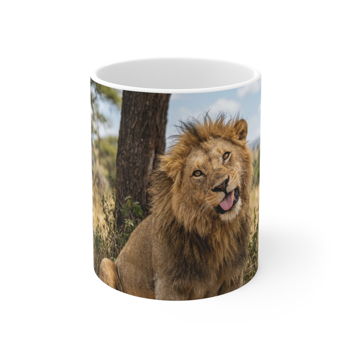 Funny Lion 11oz White Mug