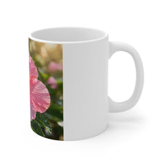 Hibiscus Bloom Photo Mug — Pink Tropical Flower Coffee Cup