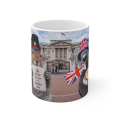 Keep Calm Squirrel & Penguin Mug — British Union Jack Tea Coffee Cup (11oz)